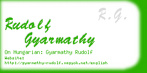 rudolf gyarmathy business card